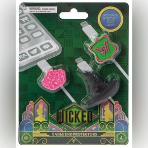 NWT: WICKEDLY BEAUTIFUL ELPHABA & GLINDA Pink & Green Cable End Protectors